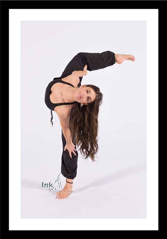 Standing on one leg, back arch stag