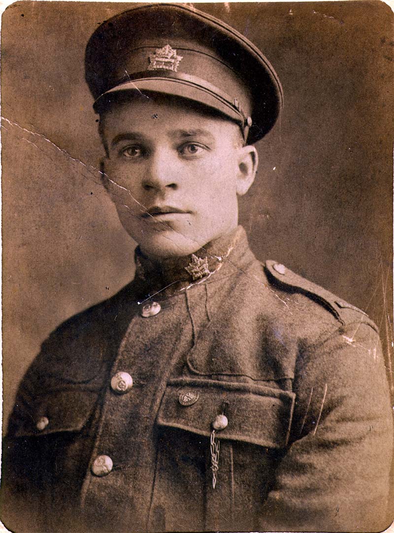 WW 1 soldier before restoration